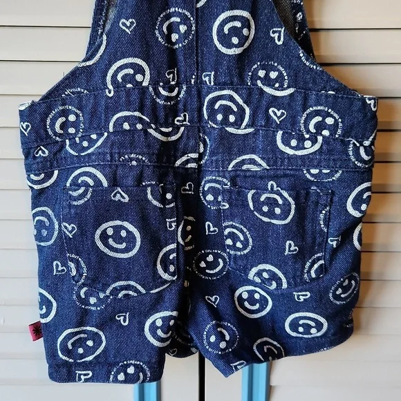 Delia's Baby Smiley Face Denim Overalls - Picture 10 of 12